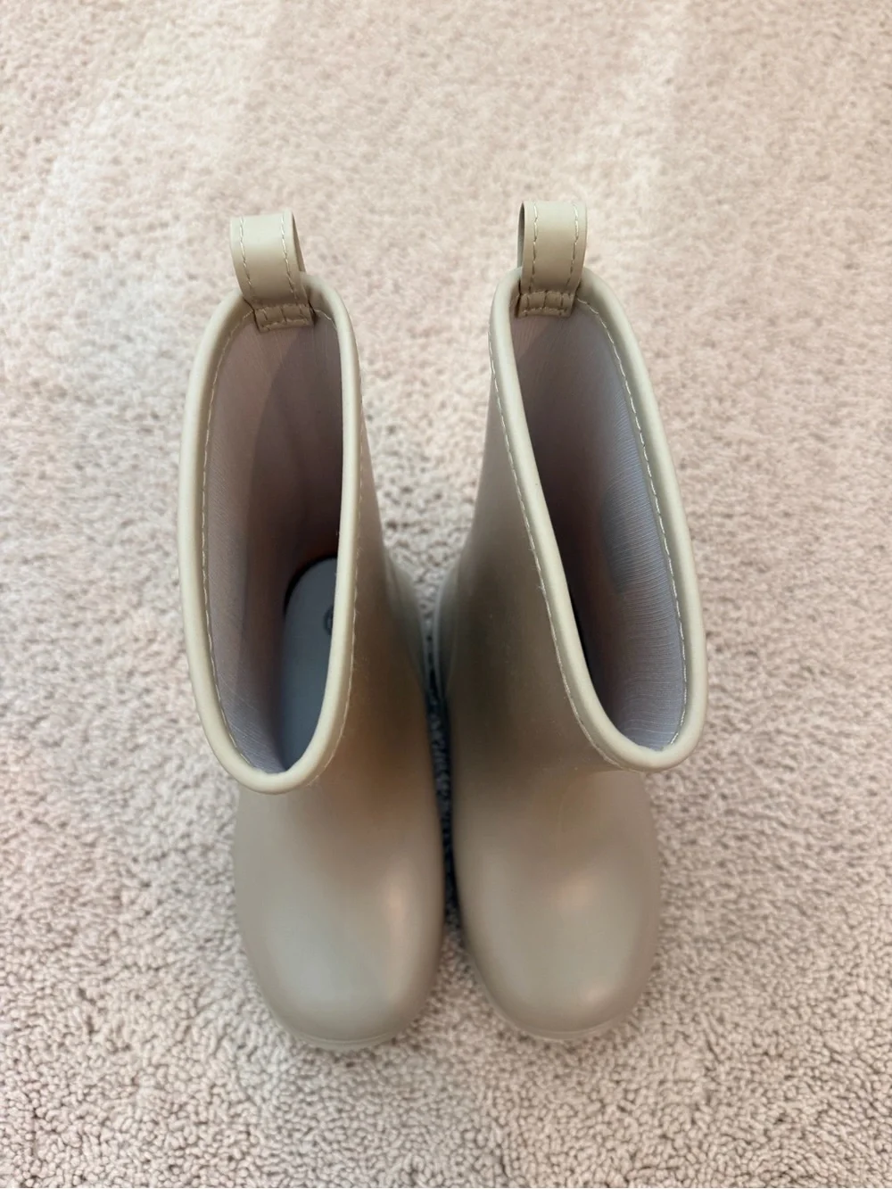 Tree Grandpa Kids Rain Boots Beige/Taupe Size 18.0/toddler 10 Waterproof Pull-On